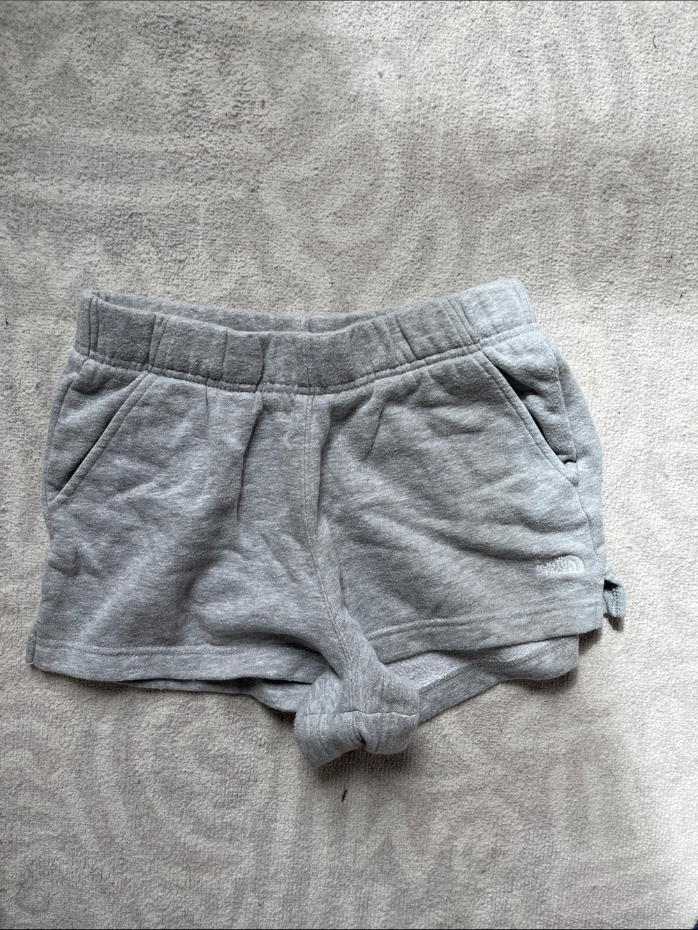 The North Face Light Gray Fleece Shorts